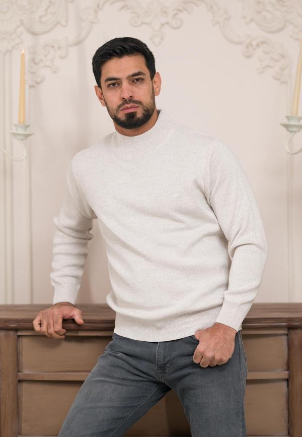 Woolen World Balıkçı Yaka Kalın Yünlü Erkek Triko Kazak   - Image 1