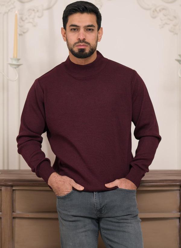 Woolen World Balıkçı Yaka Kalın Yünlü Erkek Triko Kazak   - Image 1