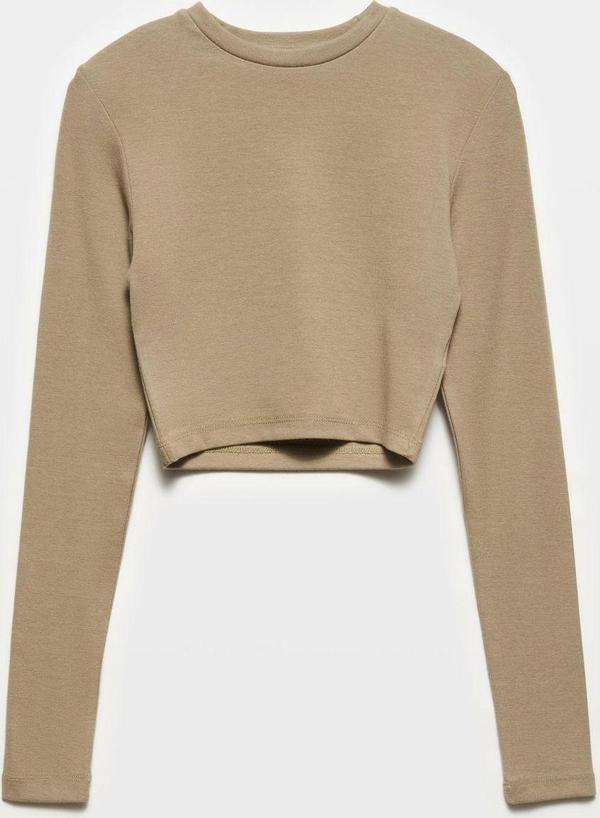 Dilvin Kadın Uzun Kollu Crop Top Bluz  - 31236 - Image 1