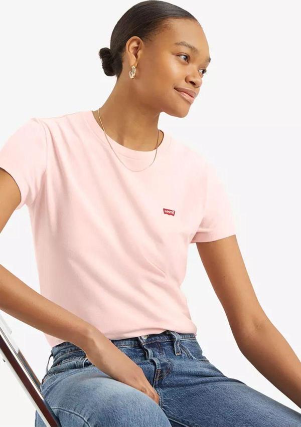 Levis Bisiklet Yaka Pembe Kadın T-Shirt A4917-0006 - Image 1