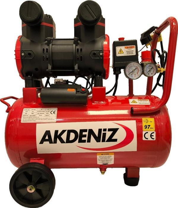 Akdeniz 50 Litre Sessiz Yağsız Hava Kompresörü 2 Hp - Image 1