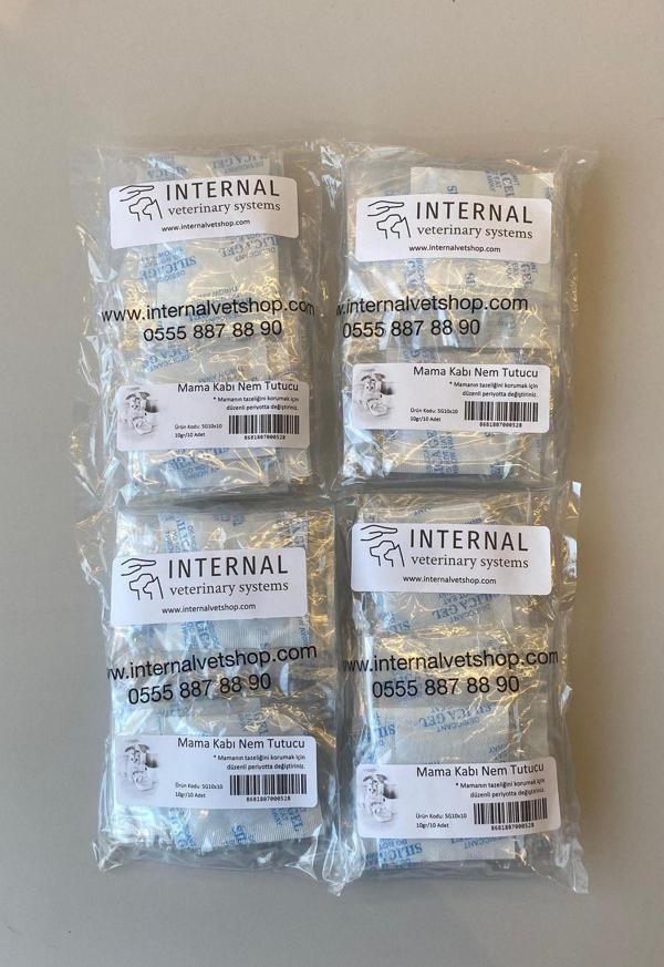 Internal Pet,Mama,Kabı,Nem,Tutucu,,4X10'Lu,Paket,(10,Gr,X,10,Adet),,Kedi,Köpek,Mama,Kabı,Nem,Tutucu - Image 1