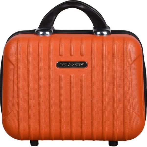Polo Sky Class Unisex Turuncu Makyaj Çantası El Valizi - Image 1
