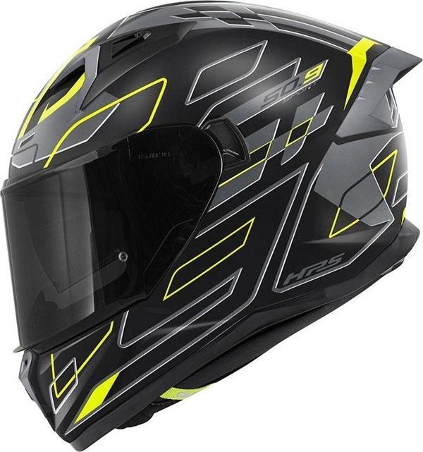 Gıvı 50.9 Assault Kapalı Kask Mat Siyah Gri Neon Sarı - Image 1