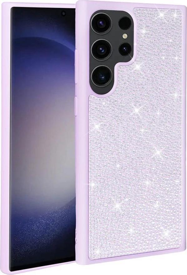 Galaxy S23 Ultra Kılıf Parlak Taşlı Tasarım Zore Ston Kapak - Image 1