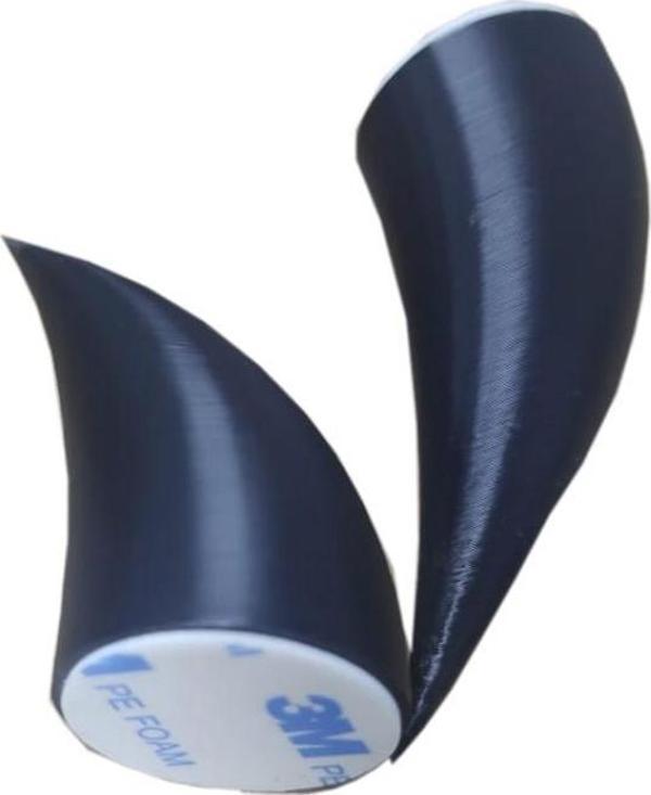 Motospartan Kask Boynuzu Siyah 7.5cm - Image 1