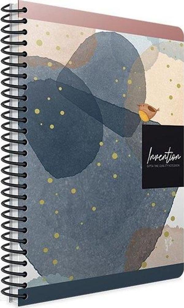 Gıpta Inventıon Spiralli Sert Kapak Defter 17 x 24 120 Yaprak Çizgili - Image 1