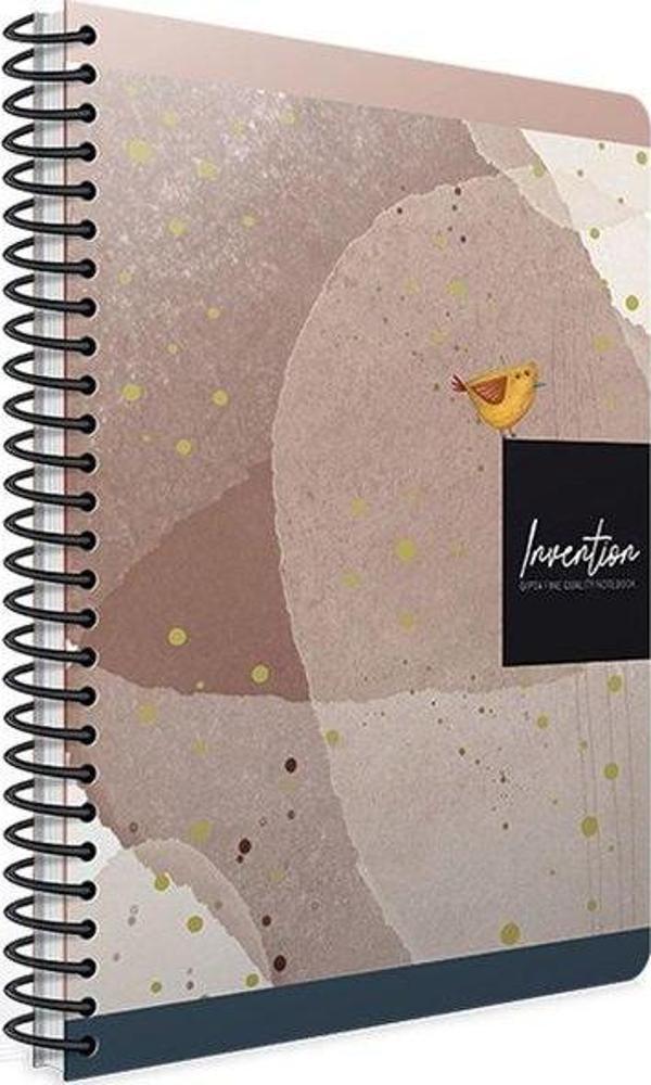 Gıpta Inventıon Spiralli Sert Kapak Defter 17 x 24 120 Yaprak Çizgili - Image 1