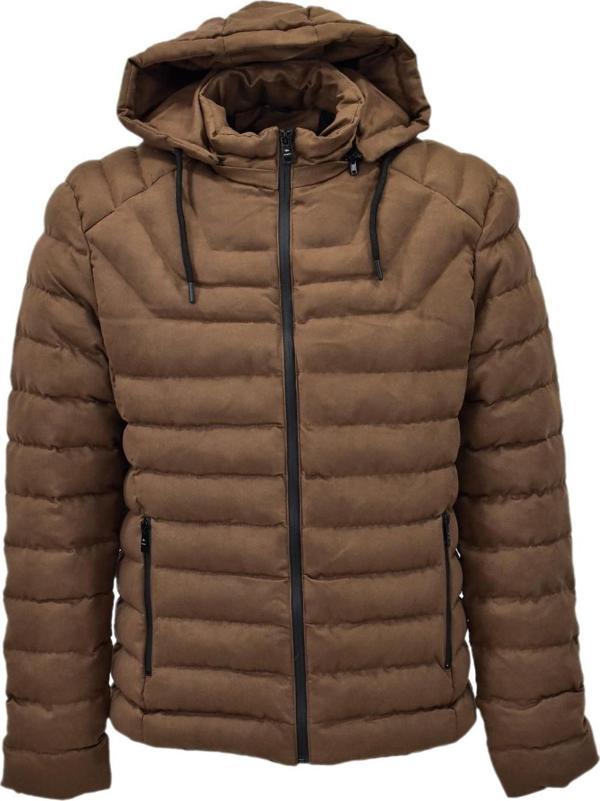 Erkek Süet Kapüşonlu Spor Şişme Mont 3111 BGL-ST03999 - Image 1