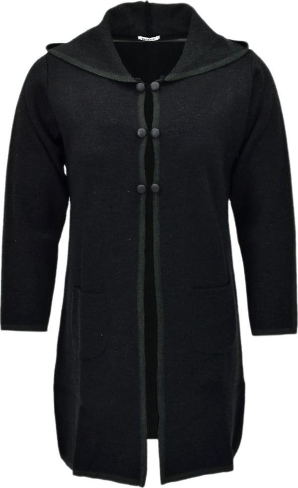 Kadın Kapüşonlu Tiriko Düğmeli Cepli Hırka 8232 BGL-ST04072 - Image 1