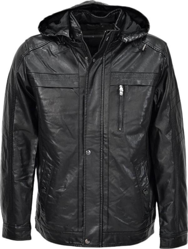 Erkek Suni Deri Kapüşonlu Spor Mont M1212 BGL-ST04017 - Image 1