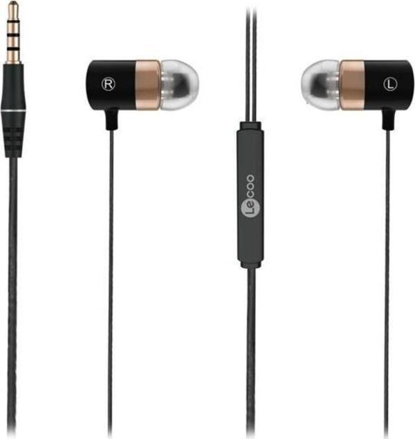 Lecoo Lenovo Eh103 3.5mm Jacklı Kulak Içi Mikrofonlu Kulaklık Siyah - Image 1