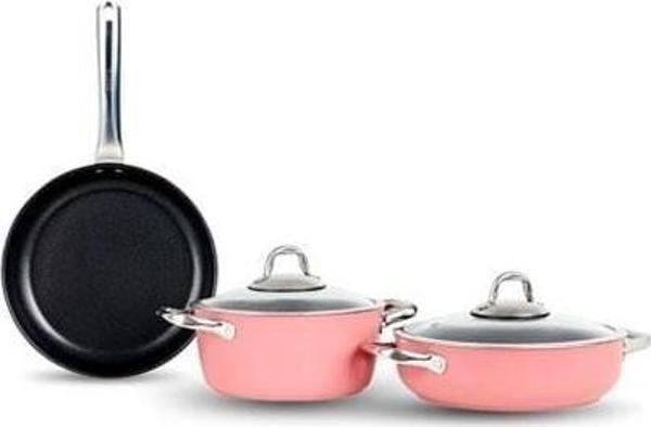 Leggno Master Daily 5 Parça Tencere Seti Pembe - Image 1