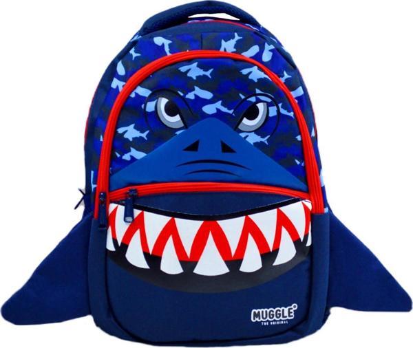 Muggle 3 Bölmeli Shark Okul Sırt Çantası Mavi MU-9567 - Image 1