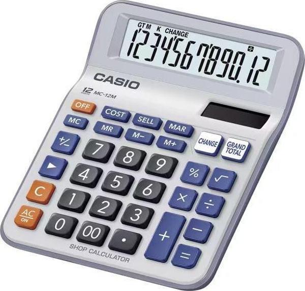 Casio MC-12M-W 12 Hane Masa Üstü Hesap Makinesi - Image 1