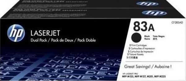 HP 83AF Black Siyah Çiftli 1.500 Sayfa Toner CF283AF - Image 1