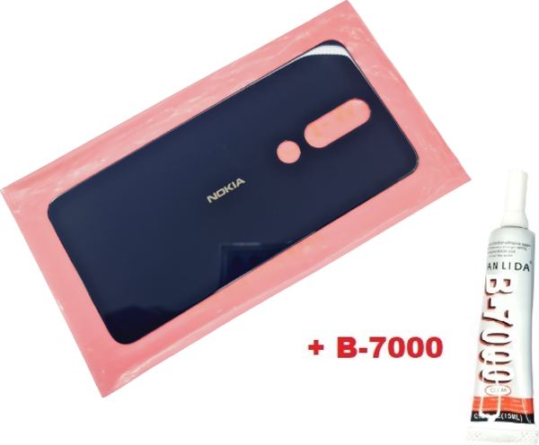 Tkgz Nokia 5.1 PLUS Arka Pil Batarya Kapağı (CAM Lacivert + B-7000) - Image 1