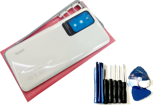 Tkgz Xiaomi Redmi 10 KASA Arka Pil Batarya Kapağı (TAMİR SETİ) BEYAZ - Image 1