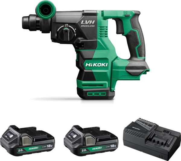 Hikoki DH1826DA-2.0 18V/2.0Ah 26mm 3.2j SDS Plus Kömürsüz Şarjlı Kırıcı Delici Matkap - Image 1