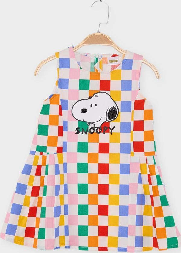 Snoopy Lisanslı Kız Çocuk Elbise 21964 - Image 1