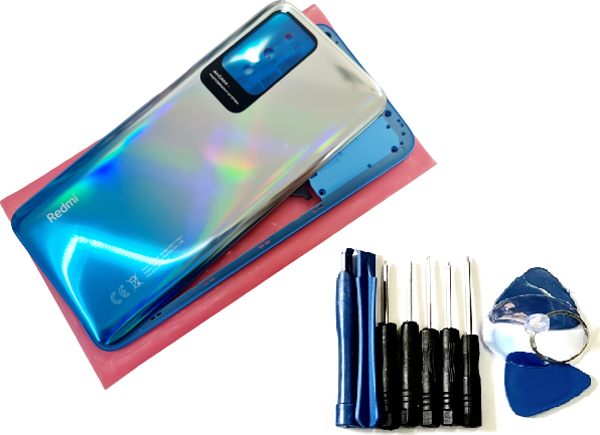 Tkgz Xiaomi Redmi 10 KASA Arka Pil Batarya Kapağı (TAMİR SETİ) MAVİ - Image 1