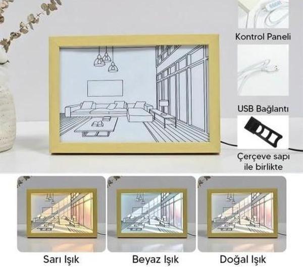 Işıklı Retro Tablo - Image 1