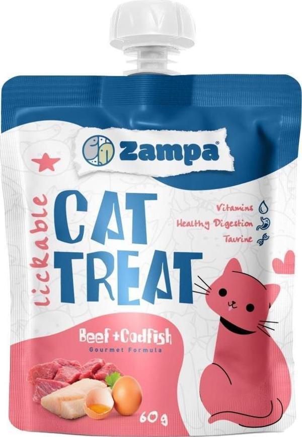 Zampa Puding Kedi Ödülü Dana Etli Morina Balıklı 60 Gr - Image 1
