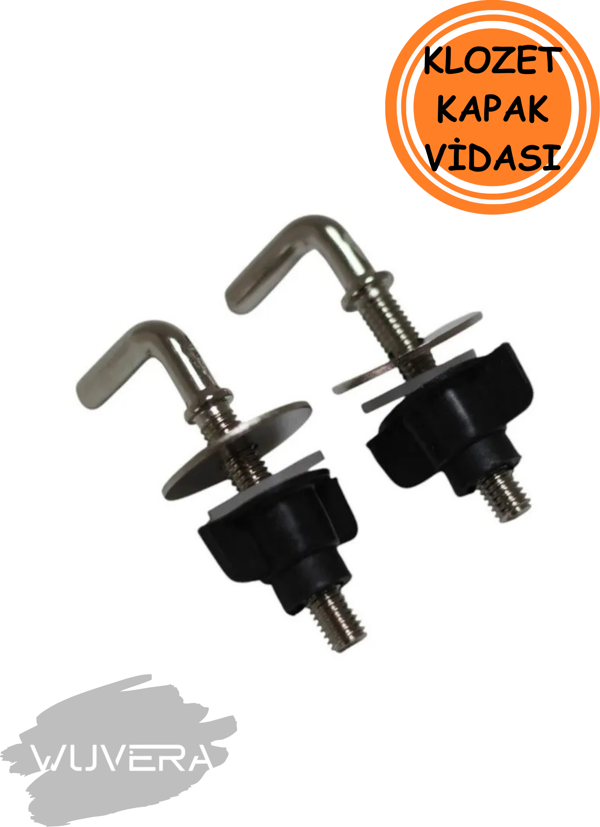 Wuvera Metal Krom Klozet Kapak Montaj Vidası Aparatı - Kolay ve Sağlam Klozet Montajı - Image 1