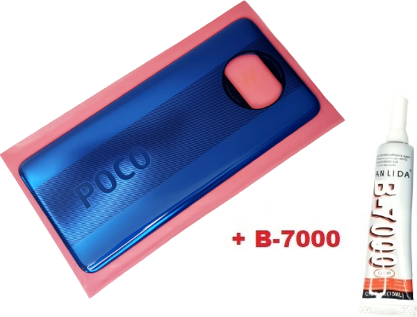 Tkgz Xiaomi Poco X3 / Poco X3 NFC Arka Kapak (CAM+B-7000) MAVİ - Image 1