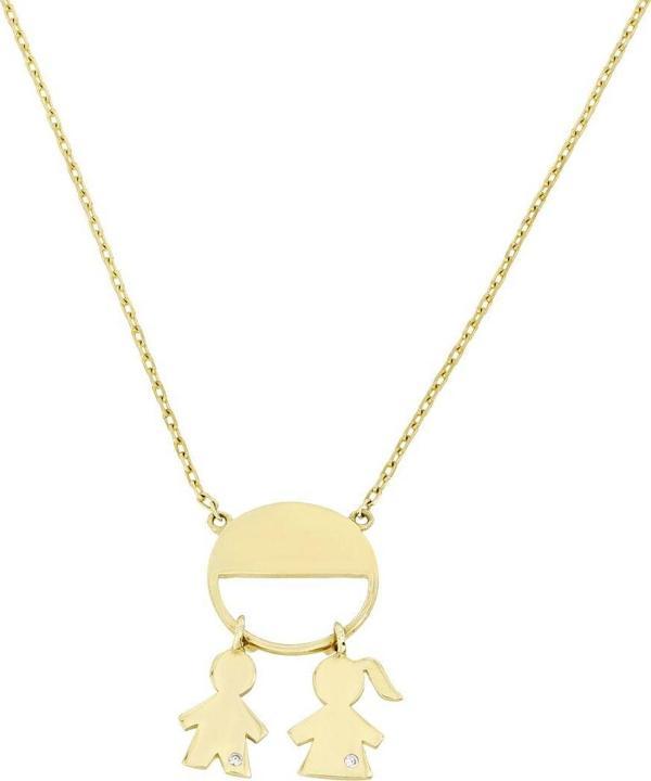 Altın Çocuk Figürlü Kolye - Image 1