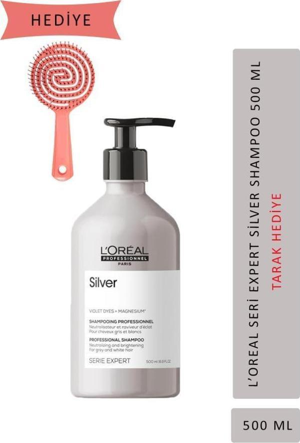 Loreal Serie Expert Silver Şampuan 500 ml + Tarak Hediye - Image 1