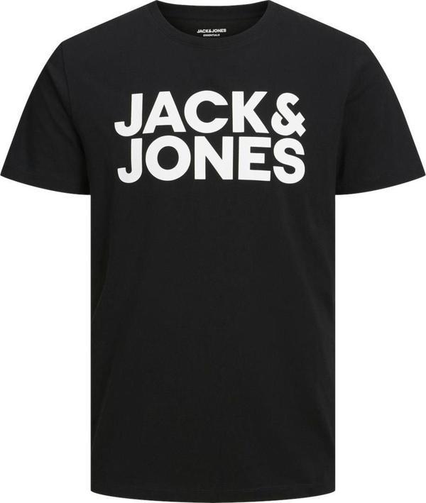 Jack&Jones 12151955 Jjecorp Logo Tee Ss O-Neck Noos Siyah-Beyaz - Image 1