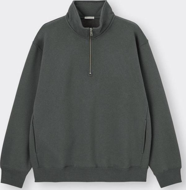 Erkek Dik Yaka Fermuarlı Sweatshirt FÜME - Image 1