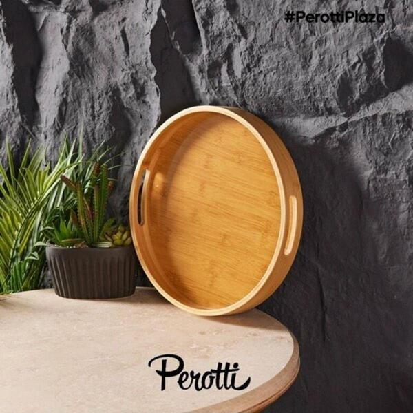 Perotti 14661 Bamboo 30x30 Yuvarlak Tepsi - Image 1