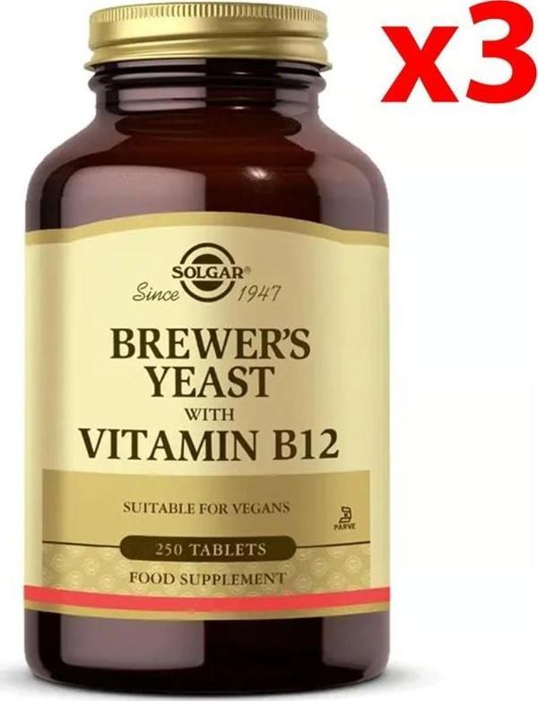Brewers Yeast With Vitamin B 12 250 Tablet 3 Adet - Image 1
