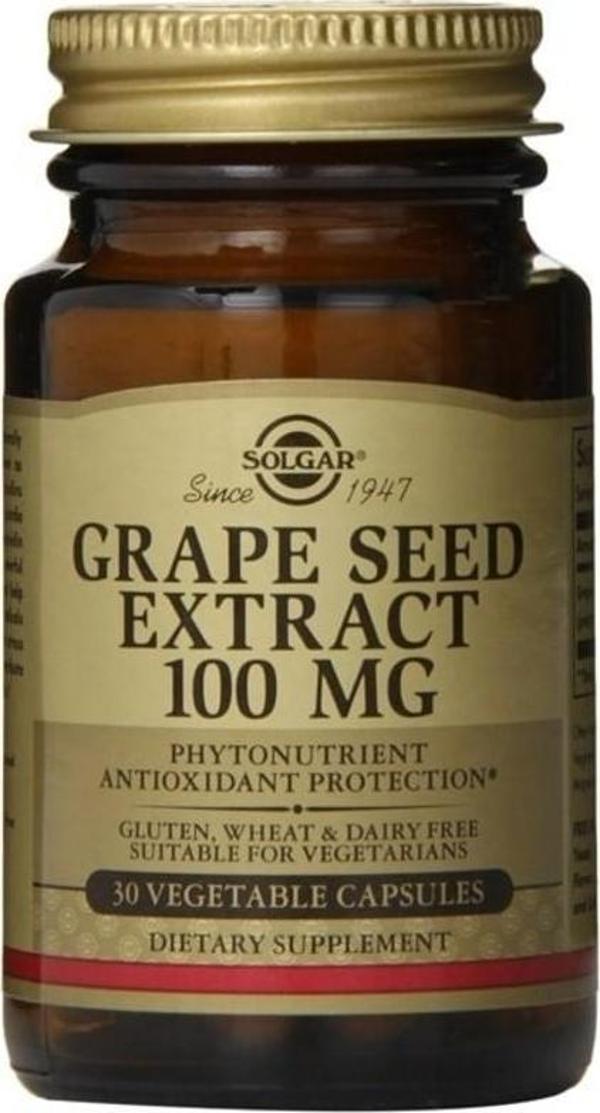 Grape Se Ed Extract 100 Mg 30 Vegetable Kapsül - Üzüm Çekirdeği - Image 1