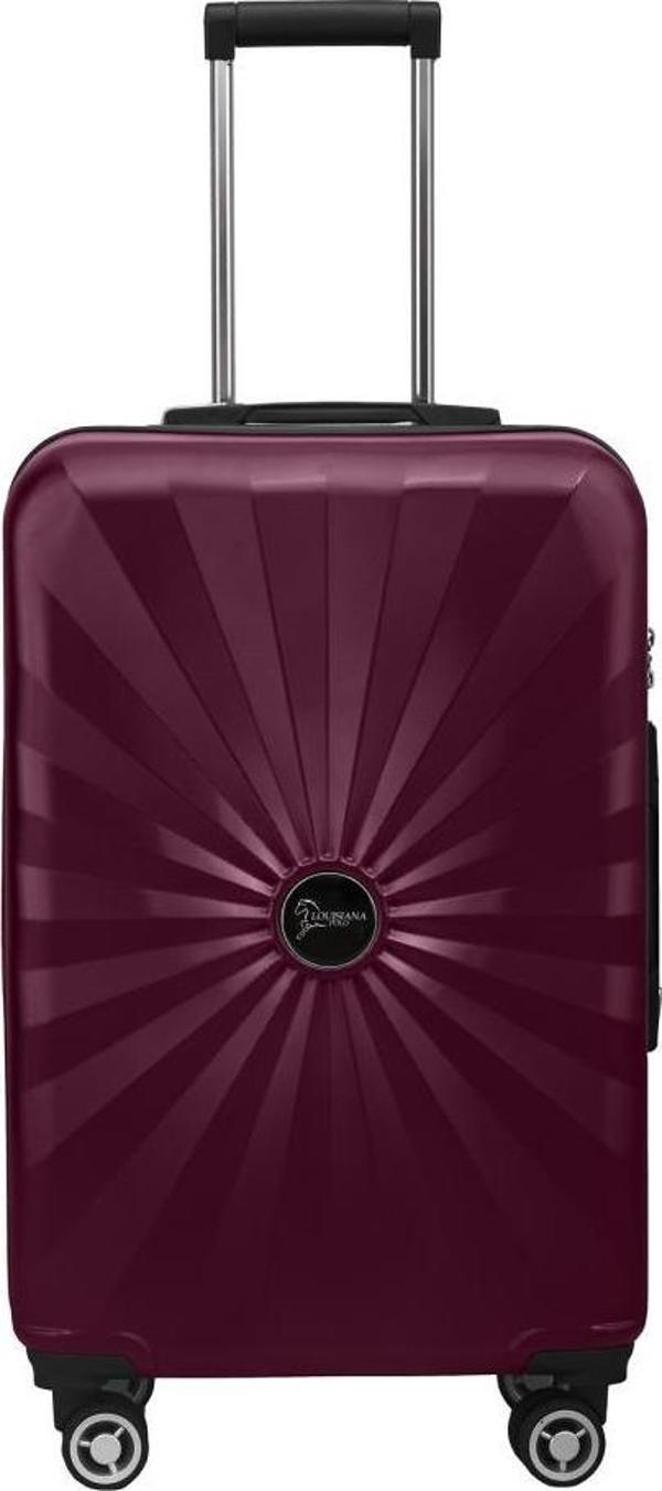 Orta Boy %100 Polikarbon Valiz 4x2 Teker Bordo 1809 - Image 1
