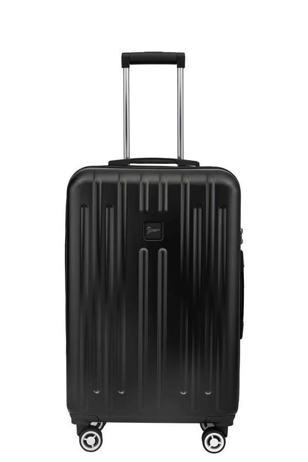 Orta Boy %100 Polikarbon Valiz Parlak Siyah 1810 - Image 1