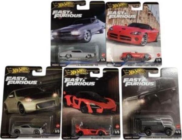 Mattel Hot Wheels Fast Furios Premium Arabalar 5 Li Set - Image 1