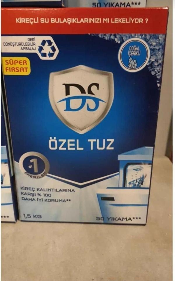 Derinsu Kimya Doğal Bulaşık Makinesi Tuzu 3 Adet X1.5 Kğ = 4.5 Kğ - Image 1