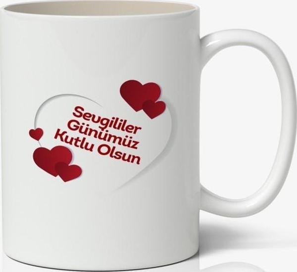 Sevgililer Günümüz Kutlu Olsun Baskılı Kupa Bardak Mod2 - Image 1