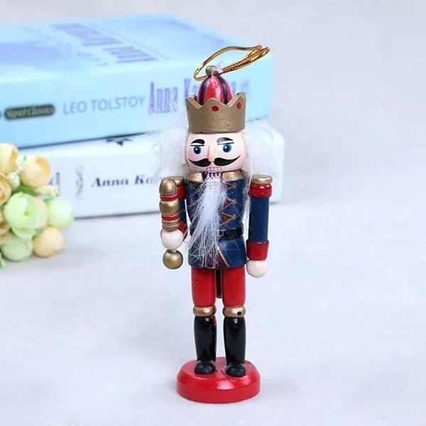 Hubjua Royal Nutcracker Fındıkkıran Yılbaşı Süsü 12Cm Kurşunasker - Mavi - Image 1