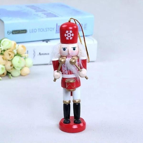 Hubjua Royal Nutcracker Fındıkkıran Yılbaşı Süsü 12Cm Kurşunasker - Kırmızı - Image 1