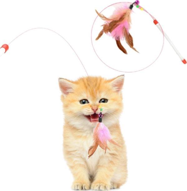 Hubjua Royal Tüylü Zilli Kedi Oltası 90 Cm - Image 1