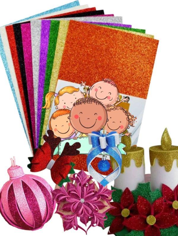 Hubjua Royal Simli Eva A4 20 X 30 Cm 2 Mm 10 Renk Elişi Kağıdı - Image 1