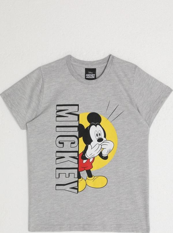 Mickey Mouse D4798-2 Erkek Çocuk Tişört Gri Melanj - Image 1
