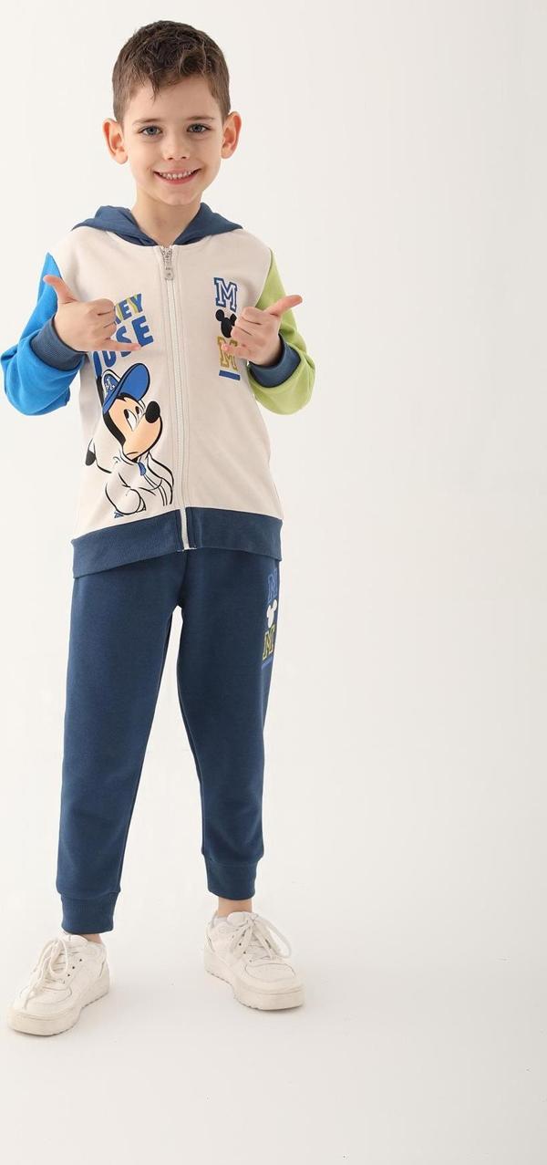 Mickey Mouse D4818-3 Erkek Çocuk Eşofman Takımı Vanilya - Image 1