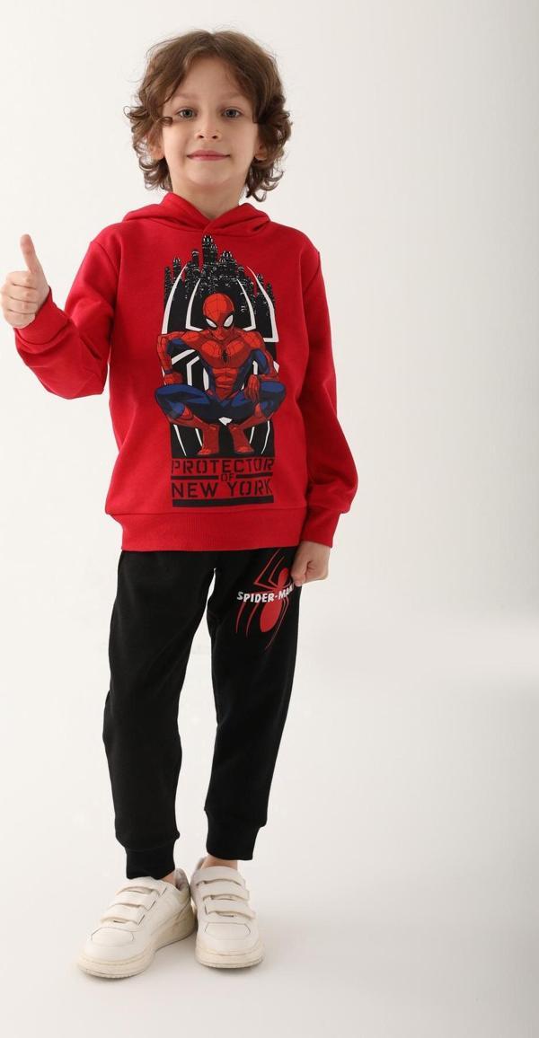 Spider Man D4830-3 Erkek Çocuk Eşofman Takımı Kırmızı - Image 1
