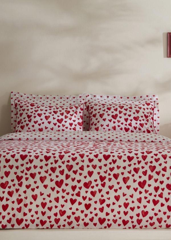 Karaca Home Amour Bliss %100 Pamuk Tek Kişilik Nevresim Takımı Kırmızı - Image 1