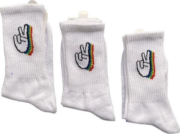 Lukitus Unisex Eğlenceli Desenli Soket Çorap 3 Adet - Image 1